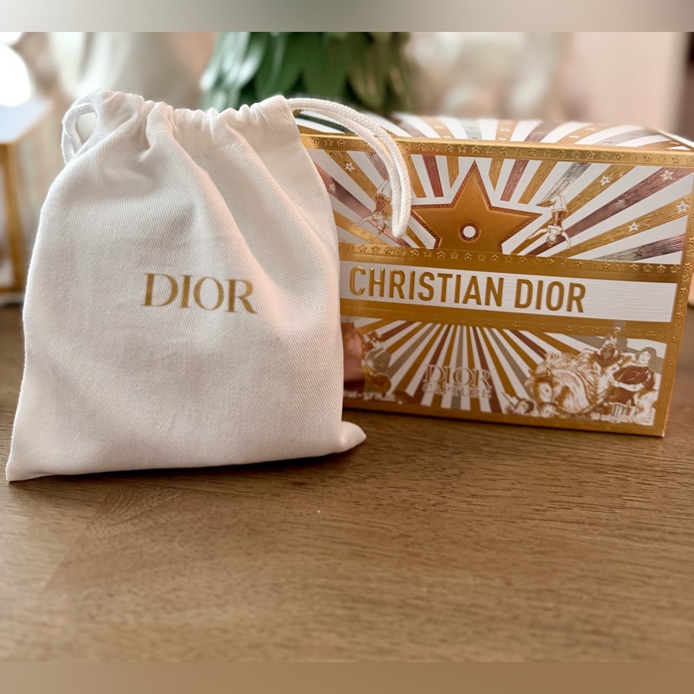 Dior Logo Canvas Drawstring Mini Bag Pouch, New Jewelry or Gifting